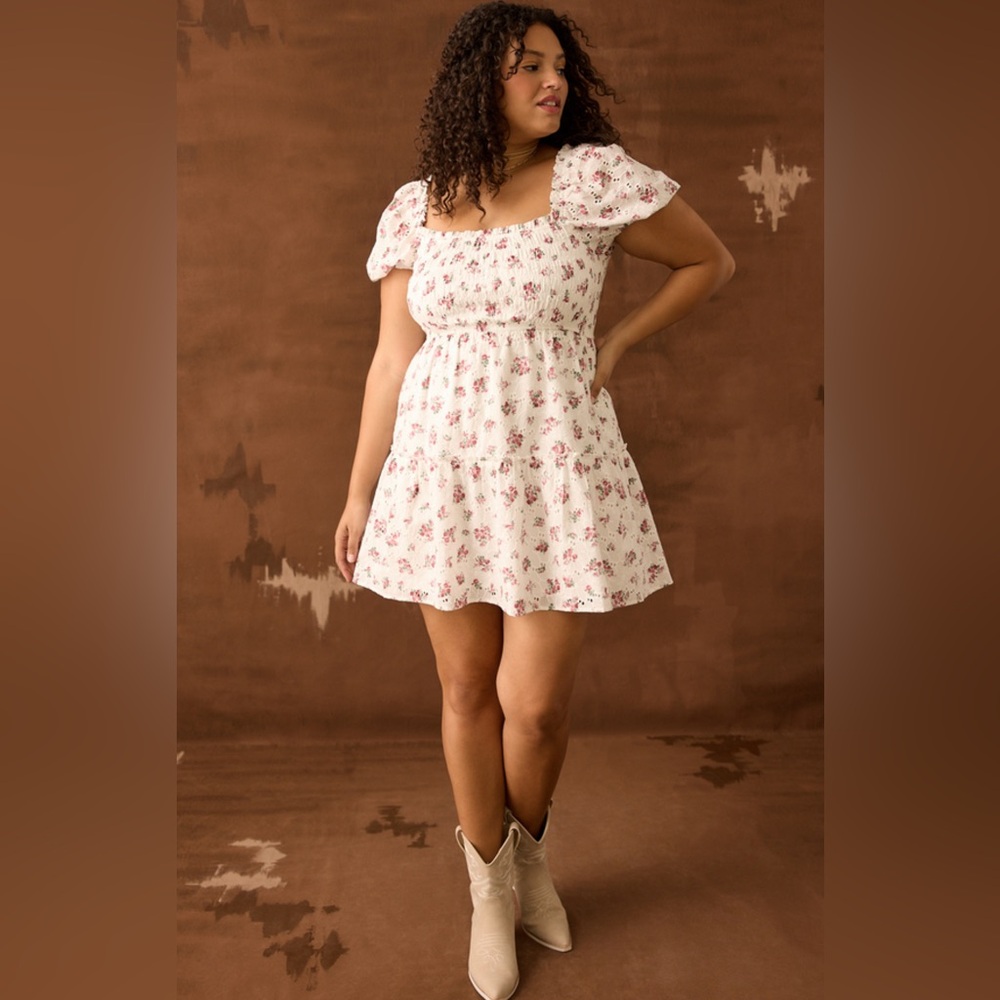 Arula Charlotte Eyelet Mini Dress